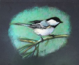 Original Painting Of Chickadee Bird Wildlife Art - thumbnail 1