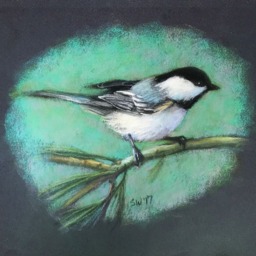Original Painting Of Chickadee Bird Wildlife Art - thumbnail 2