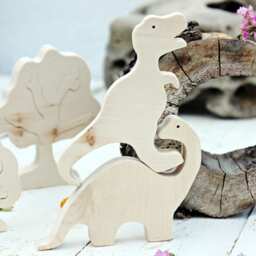 Wooden Toys, Dinosaurs, Game, Waldorf Wooden Toy, Toy Set, Play Handmade Safe Eco Christmas Toys - thumbnail 3