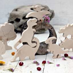 Wooden Toys, Dinosaurs, Game, Waldorf Wooden Toy, Toy Set, Play Handmade Safe Eco Christmas Toys - thumbnail 2