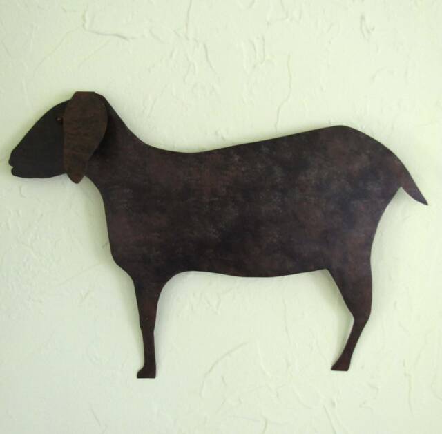 Rustic Metal Goat Wall Art Farmhouse Barnyard Decor - 11x15 - image 1