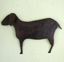 Rustic Metal Goat Wall Art Farmhouse Barnyard Decor - 11x15 - thumbnail 1