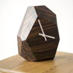 Geometric Clock // Modern Minimalist Hardwood Wall Or Table - thumbnail 3