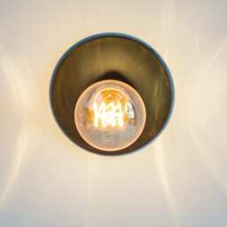 Minimalist Sconce Or Flush Mount - Industrial Lighting Brown Black Bronze - thumbnail 4