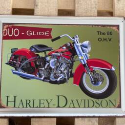 Hanging Vintage Style Metal Sign Classic Harley Davidson Motorbike Printed Retro Wall Art. Distressed Look Sign, Lovely Gift Idea - thumbnail 3