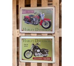 Hanging Vintage Style Metal Sign Classic Harley Davidson Motorbike Printed Retro Wall Art. Distressed Look Sign, Lovely Gift Idea - thumbnail 1