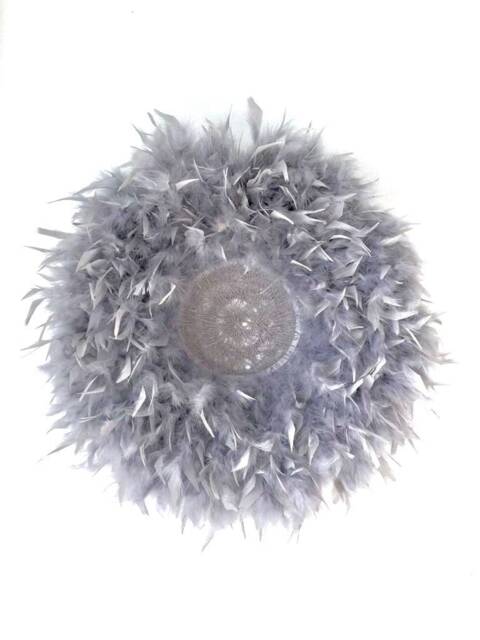 Juju Hat Home Decor, Wall Decor Juju Hats, Feathers Wall White, White Jujuhat White - Juju Donut - image 1