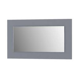 Furneo Framed Mirror 70x40cm Grey Modern Living Dining Room Hallway Bedroom Furniture - thumbnail 2