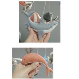 Ocean Baby Mobile, Narwhal, Turtle, Shark Nursery Decor, First Christmas Gift - thumbnail 2