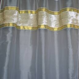 "Curtain Panels Sheer Panel Drapes With Running Ribbon 42""x 84" - thumbnail 3