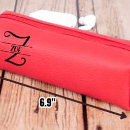 Leather Pencil Case For Men & Women, Custom Box With Name, Unique Personalization Options, Back To School - thumbnail 2