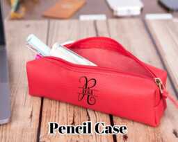 Leather Pencil Case For Men & Women, Custom Box With Name, Unique Personalization Options, Back To School - thumbnail 1