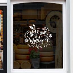 Welcome Winter Christmas Window Sticker Xmas Shop Display Festive Home Decoration Decal - thumbnail 3