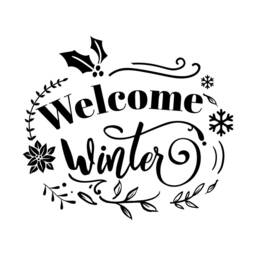 Welcome Winter Christmas Window Sticker Xmas Shop Display Festive Home Decoration Decal - thumbnail 2