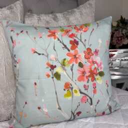 Voyage Maison Cushion Cover, Floral Pillow Cover, Armathwaite Fabric Russett, Cover Sofa Bed, Countryside Decor, Duck Egg - thumbnail 1