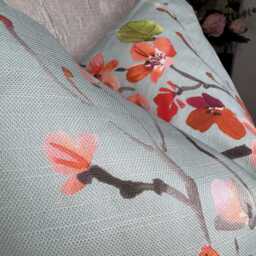 Voyage Maison Cushion Cover, Floral Pillow Cover, Armathwaite Fabric Russett, Cover Sofa Bed, Countryside Decor, Duck Egg - thumbnail 2