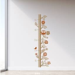 Nursery Growth Chart Wall Decal Woodland Animals - Vinyl Art Custom Home Decor - thumbnail 2