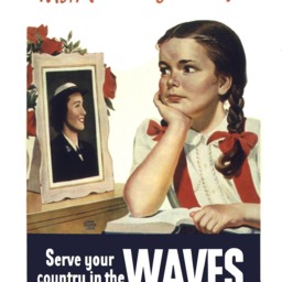 Reprint Of A Ww2 Us Waves Recruitment Poster - - thumbnail 3