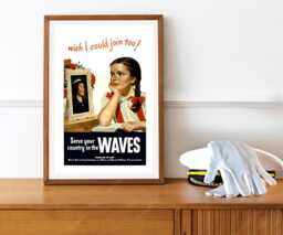 Reprint Of A Ww2 Us Waves Recruitment Poster - - thumbnail 1