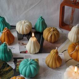 Handmade Pumpkin Candle Autumn Home Decor, Spooky Season - thumbnail 4
