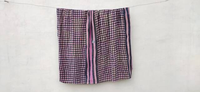 Vintage Sari Kantha Quilt Reversible Hand-stitched Indian Throw - image 1