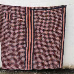 Vintage Sari Kantha Quilt Reversible Hand-stitched Indian Throw - thumbnail 4