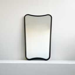 Mid-Century Style Illuminated Wall Mirror With Bronze Patina Full Frame - Vintage N.2 - thumbnail 2