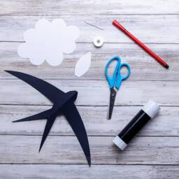 Bird Mobile Diy Kit, Swallow Baby Mobile, High Contrast Montessori Gift - thumbnail 3