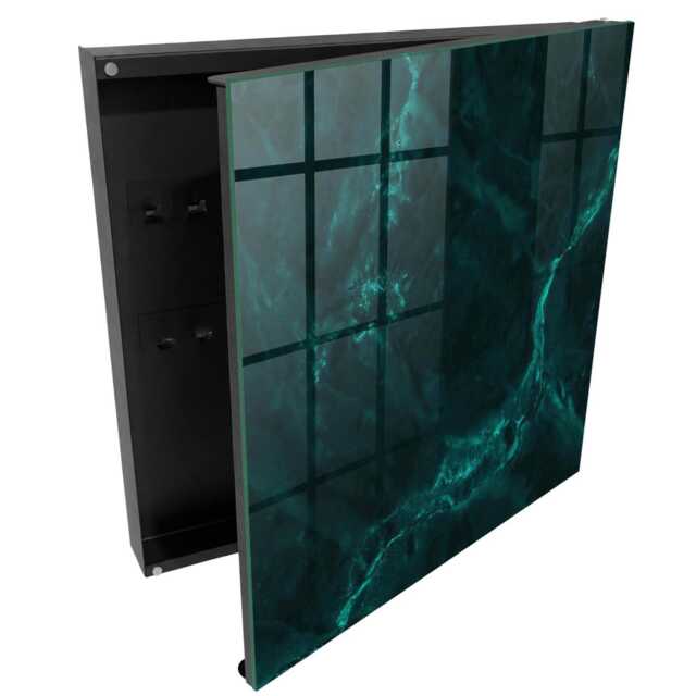 Green Depth Wall Mounted Key Cabinet, Box For Wall, Abstract Textures, Lovers Of Nature & Elegance - image 1