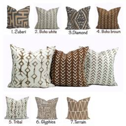 One Caramel Brown Home Decor Cover, Pillow, Decorative Throw Pillow, Tan Accent Boho Throw Pillow - thumbnail 2