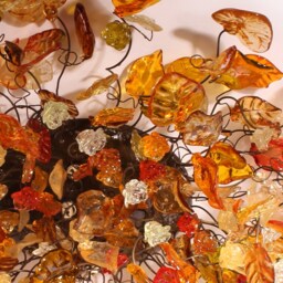 Flush Mount Ceiling Light With Warm Color Flowers & Leaves, Ceiling Mount Light For Kitchen, Living Room Or Dining Room - thumbnail 2
