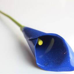 Blue Metal Calla Lily Steel Anniversary Flower - thumbnail 2