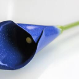 Blue Metal Calla Lily Steel Anniversary Flower - thumbnail 4