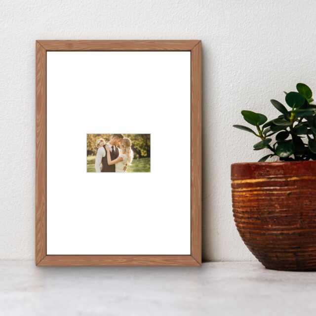 Instax Wide Photo Frame - Single A4 Wall Or Shelf Display Oak Wooden Instant Camera Holder - image 1
