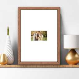 Instax Wide Photo Frame - Single A4 Wall Or Shelf Display Oak Wooden Instant Camera Holder - thumbnail 2