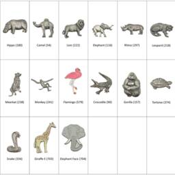 Safari Animals Flip Up Alarm Clock Portable Quartz Movement Giraffe Hippo Lion Birthday Gift Ac - thumbnail 2