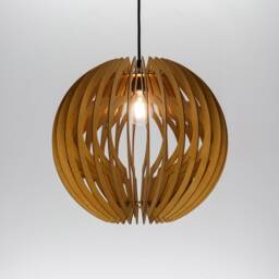 Natural Apple, Wood Ceiling Light, Scandinavian Pendant, Style, Plywood Chandelier, Pendant Brada - thumbnail 3
