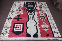 Kilim Rug 8x10, Large Kilim Rug, Wool 8x10 Area Rug. Custom Made - thumbnail 1