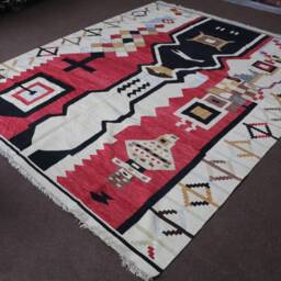 Kilim Rug 8x10, Large Kilim Rug, Wool 8x10 Area Rug. Custom Made - thumbnail 2