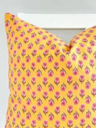 Indian Block Print Pillow Cover , Cotton Voile Hand Mede - thumbnail 1