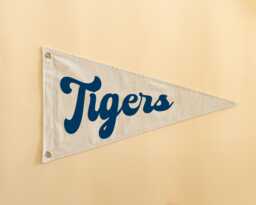 Sport Team Pennant Custom Boy Baseball Flag Wall Decor Kids Room Art Sign Banner Boho Style Personalized Basketball Football - thumbnail 1