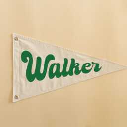 Sport Team Pennant Custom Boy Baseball Flag Wall Decor Kids Room Art Sign Banner Boho Style Personalized Basketball Football - thumbnail 3