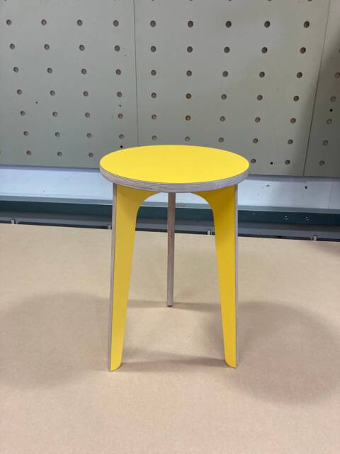 Round Plywood Side Table - image 1