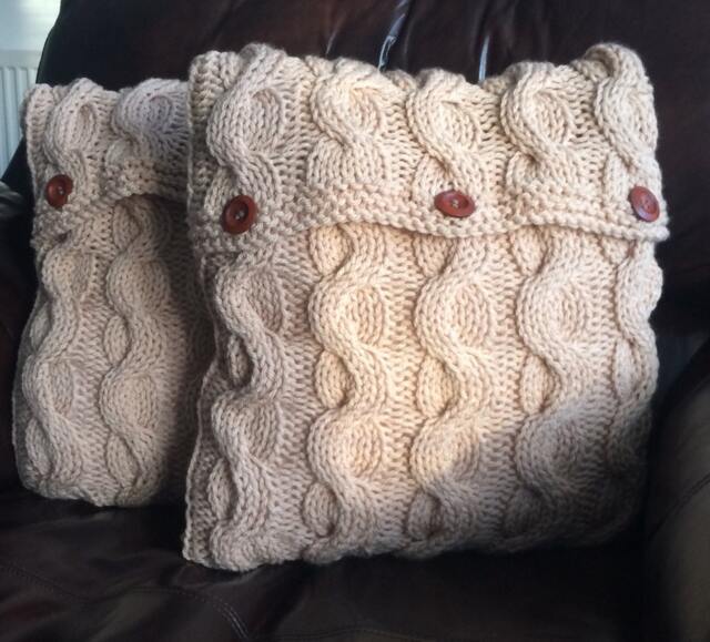 Chunky Cable Knit Cushion, Decorative & Scatter Cushions, Home Living - image 1