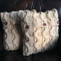Chunky Cable Knit Cushion, Decorative & Scatter Cushions, Home Living - thumbnail 4