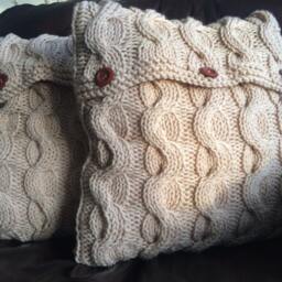 Chunky Cable Knit Cushion, Decorative & Scatter Cushions, Home Living - thumbnail 3