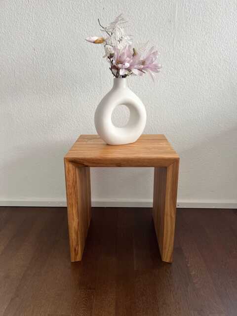 Wooden Stool/Side Table Plant Stand Handcrafted Footstool Nightstand Natural Wood Gift Idea - image 1
