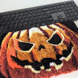 Halloween Pumpkin Desk Rug Keyboard Wrist Buddy Colourful Office Decor Accessories - thumbnail 2