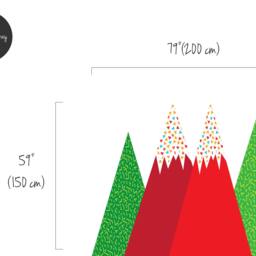 Removable, Patterned Mountains Wall Decor, Self Adhesive Decor For Kids Room, Nurseries, Peel & Stick #58 - thumbnail 2