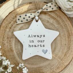 Personalized Ceramic Star Memorial Keepsake Hand Stamped Sympathy Gift - thumbnail 2